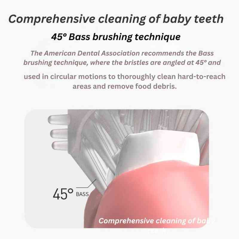 Kids U-Shaped Smart Electric Toothbrush with Soft Silicone Head and Ultrasonic Cleaning 💙