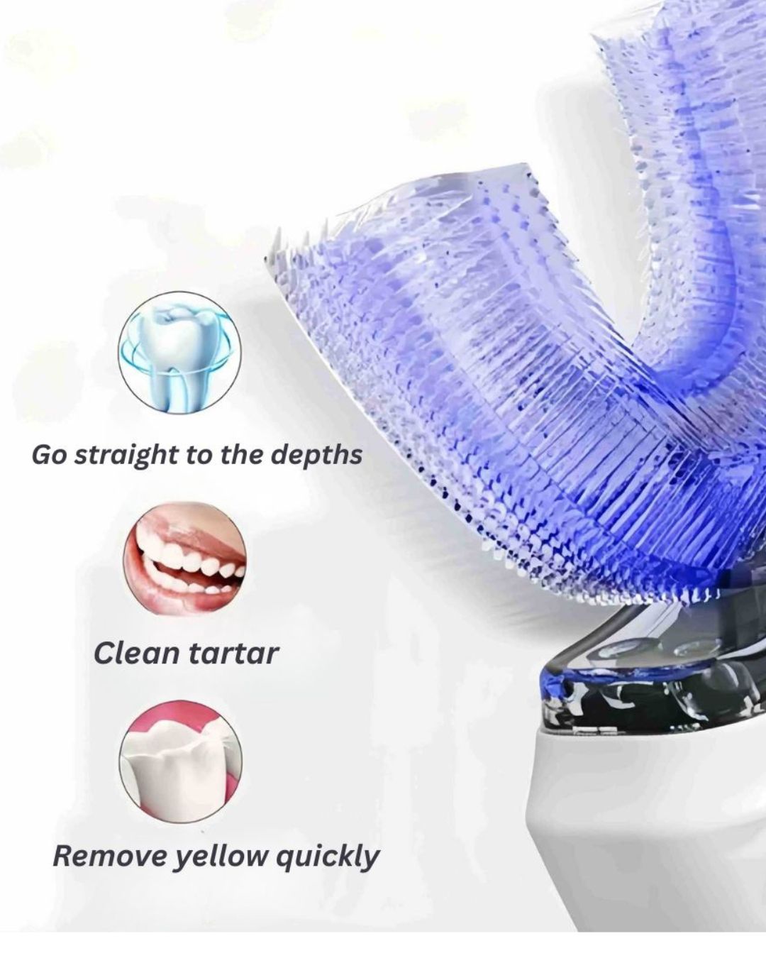 U Shaped Automatic Electric Toothbrush with Waterproof Design for Easy Daily Cleaning 🦷💧