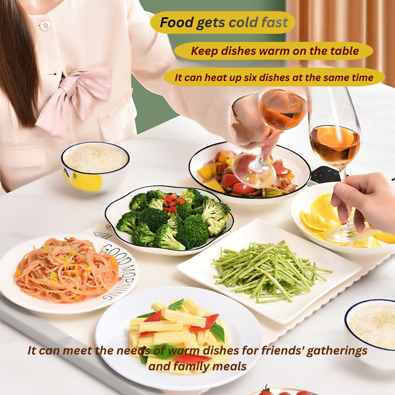 🔥 Silicone Heating Insulation Board for Dining Table 🍚 Foldable Warm Chopping Board for Hot Food and Rice