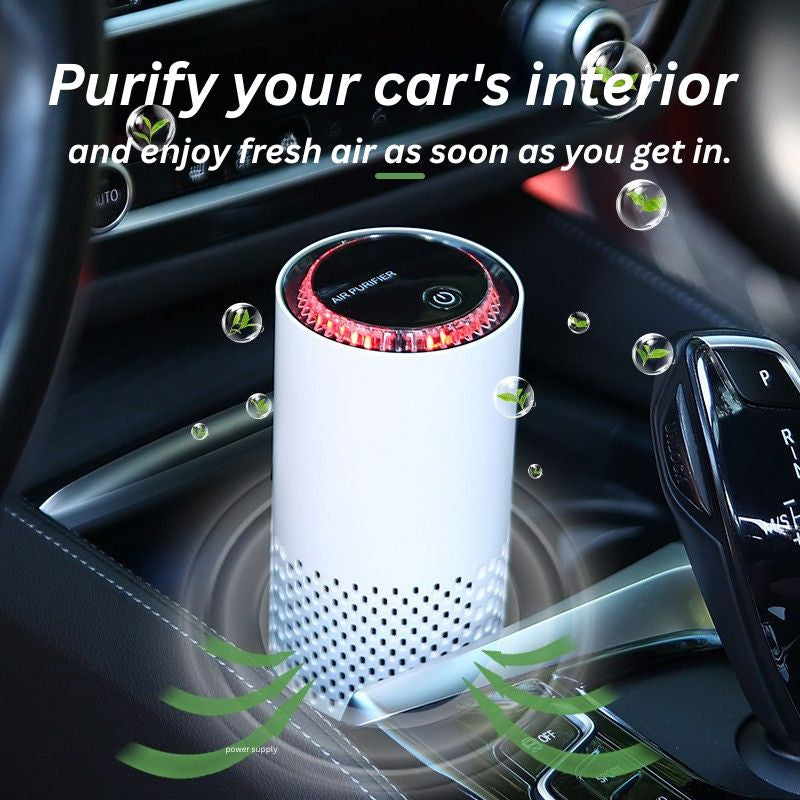 Top-Rated Portable Car Air Purifier 🌬️🚘 | Negative Ion Smoke & Dust Eliminator 🌫️🛡️ | Compact Desktop Fresh-Air Cleaner