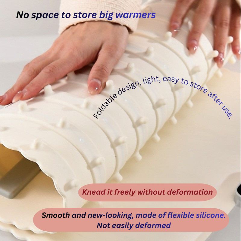 🔥 Silicone Heating Insulation Board for Dining Table 🍚 Foldable Warm Chopping Board for Hot Food and Rice