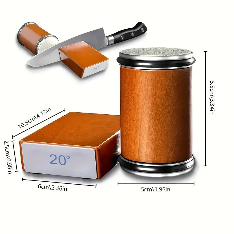 🔪 Rolling Knife Sharpener Stone Belt Set | Manual Precision Knife Sharpening Tool