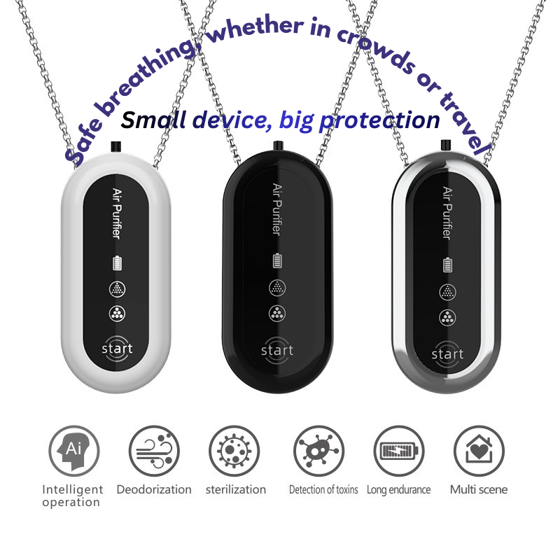 Mini Neck Air Purifier 🌬️✨ | Portable Fresh-Air Necklace 😷💨 | Ultra-Light Personal Air Cleaner