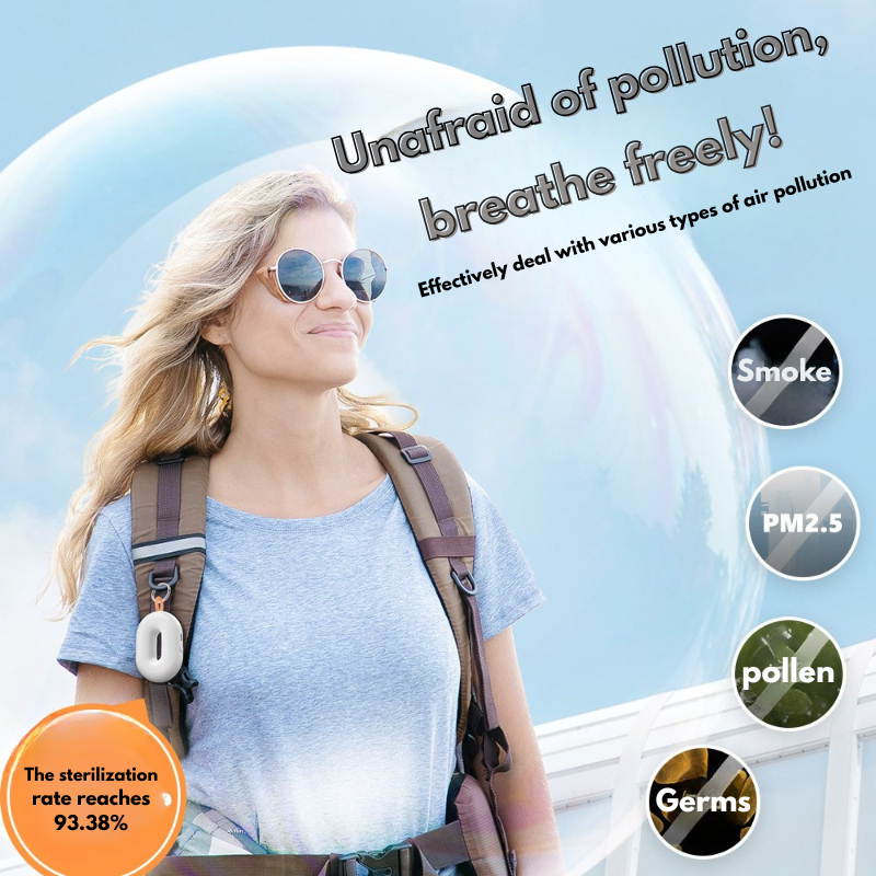 Wearable Mini Air Purifier Pendant 🌿✨ Portable Negative Ion Fresh Air Necklace 😌💨