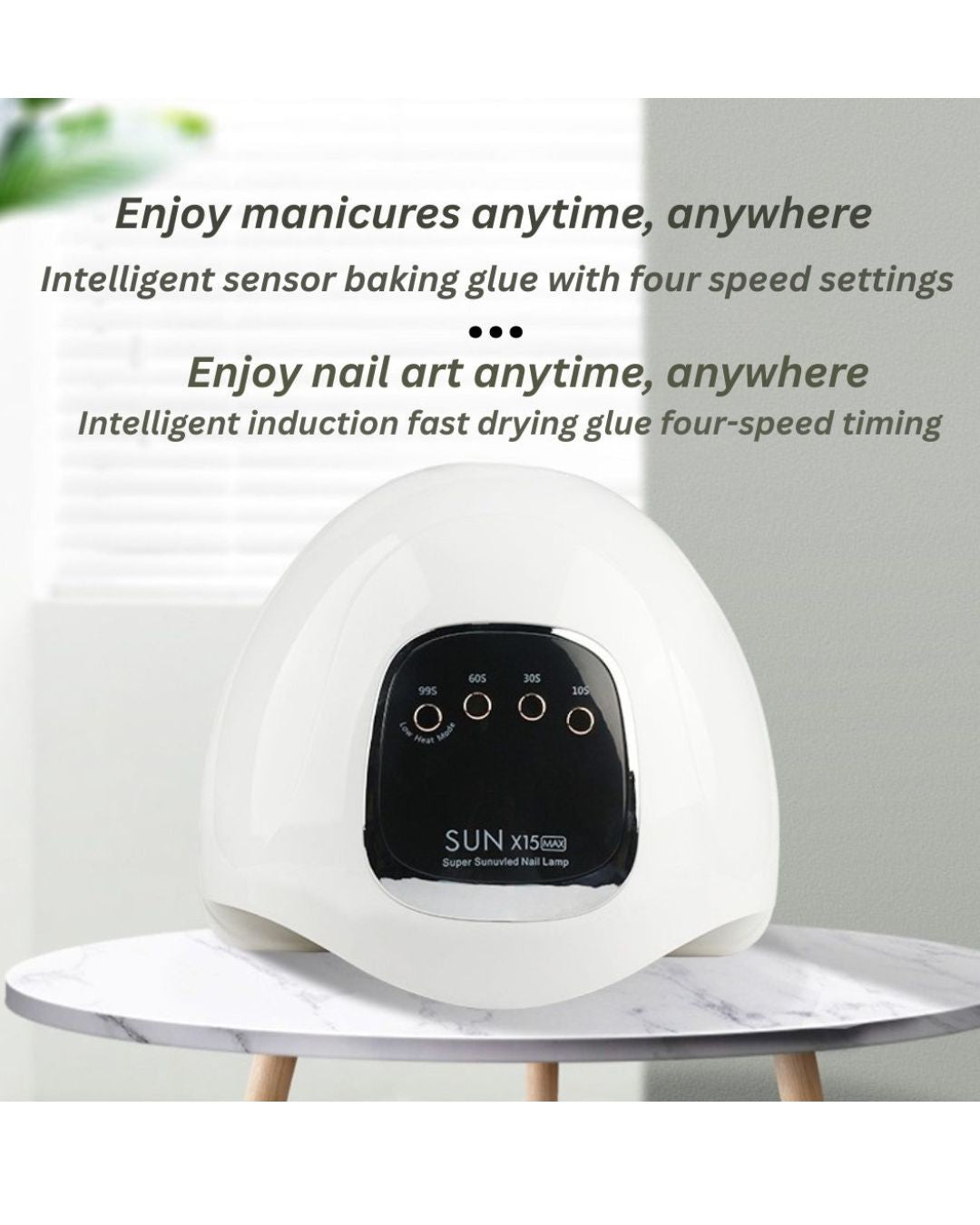 🌈 Red UV LED Nail Lamp 280W with 66 Beads | Super Fast Gel Polish Dryer for Home and Salon 💅