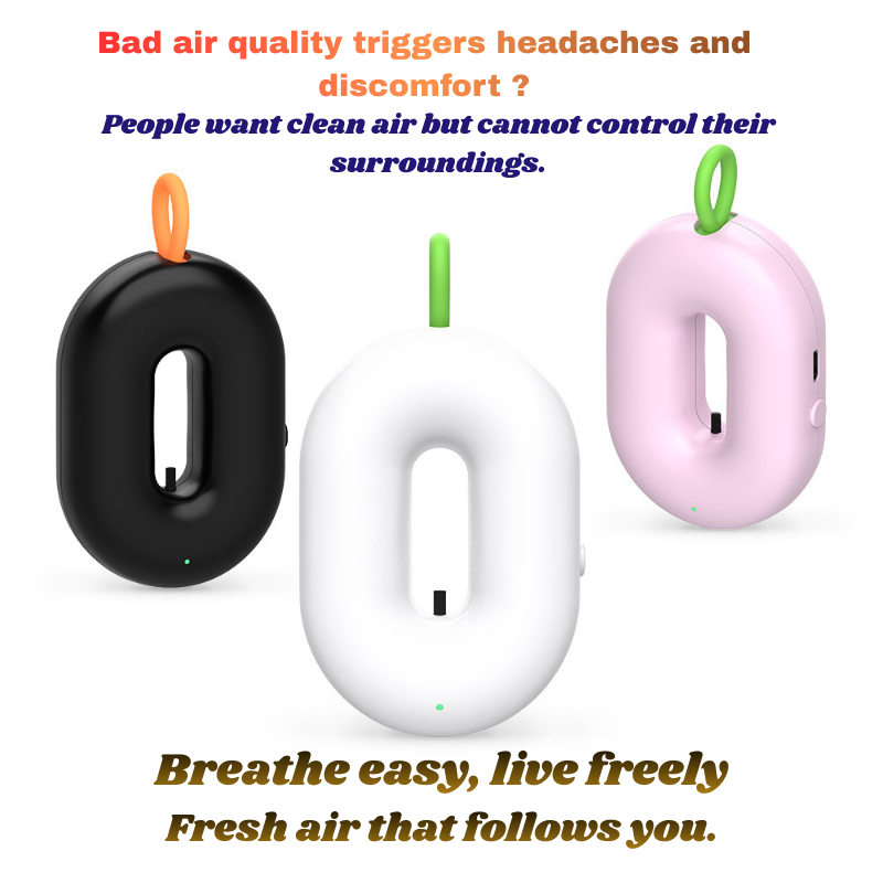 Wearable Mini Air Purifier Pendant 🌿✨ Portable Negative Ion Fresh Air Necklace 😌💨