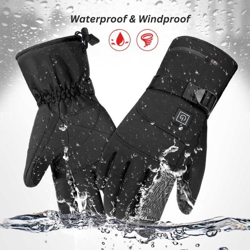 Heated Winter Motorcycle Gloves | Touch Screen Waterproof Gloves for Riding, Skiing & Outdoor Sports