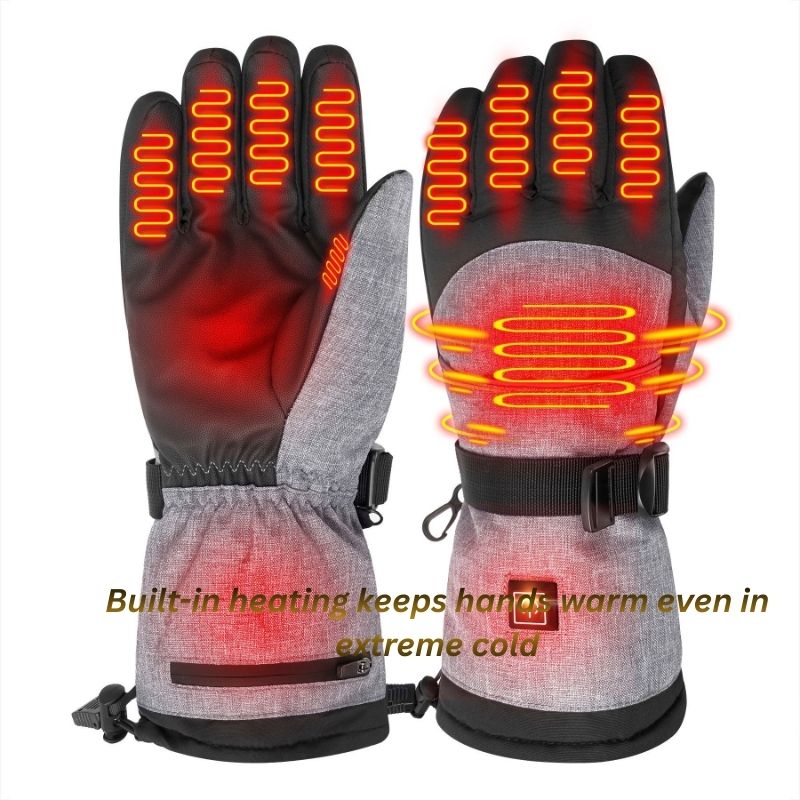 Heated Winter Motorcycle Gloves | Touch Screen Waterproof Gloves for Riding, Skiing & Outdoor Sports