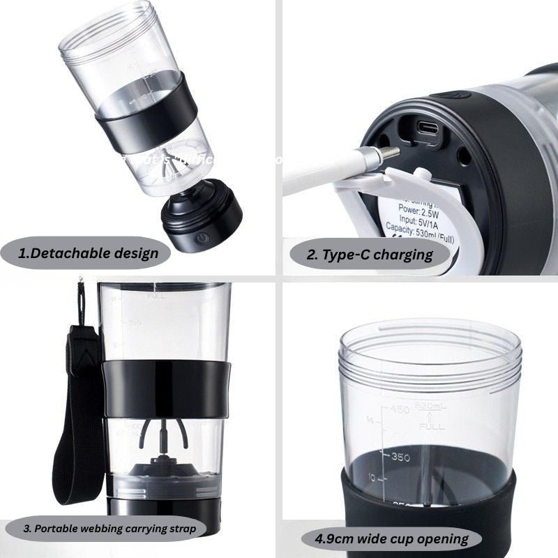 Rechargeable Electric Mixing Cup for Girls 🌟🥤 | Portable Smoothie & Juice Maker ⚡💖