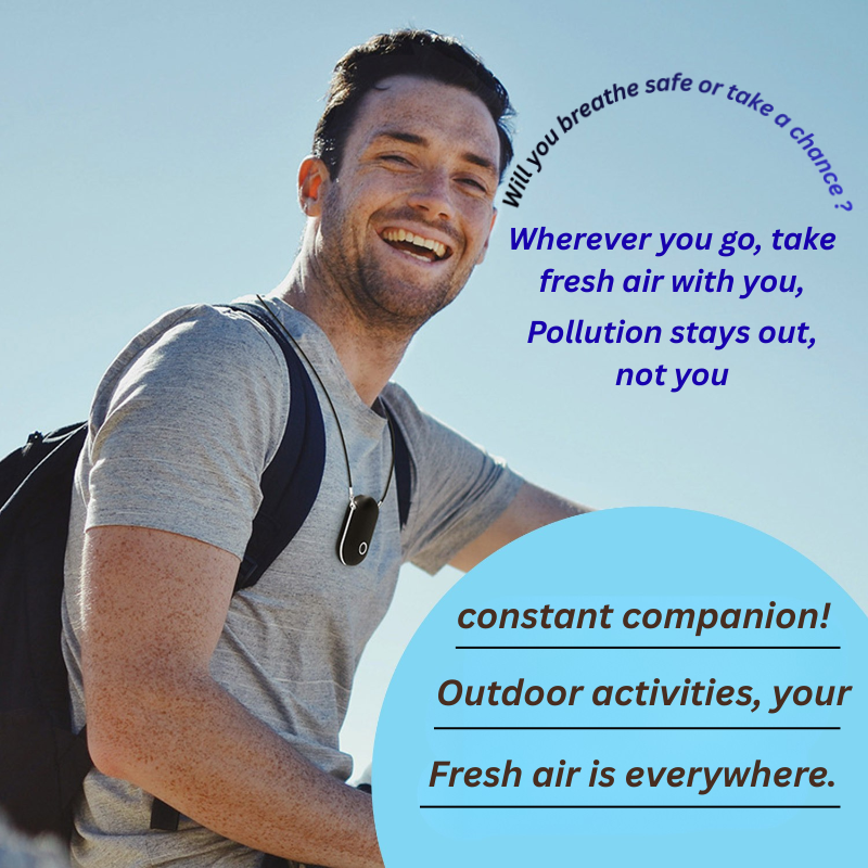 🌬️ Wearable Neck Air Purifier | Portable Fresh-Air Personal Cleaner 🌿 Negative Ion Tech ⚡ Reduces Haze, Smoke & Dust Pollution