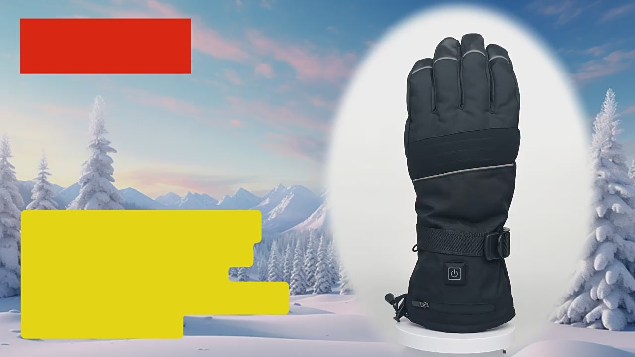 Heated Winter Motorcycle Gloves | Touch Screen Waterproof Gloves for Riding, Skiing & Outdoor Sports